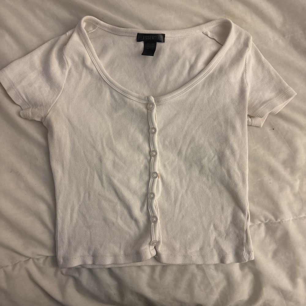 white crop top